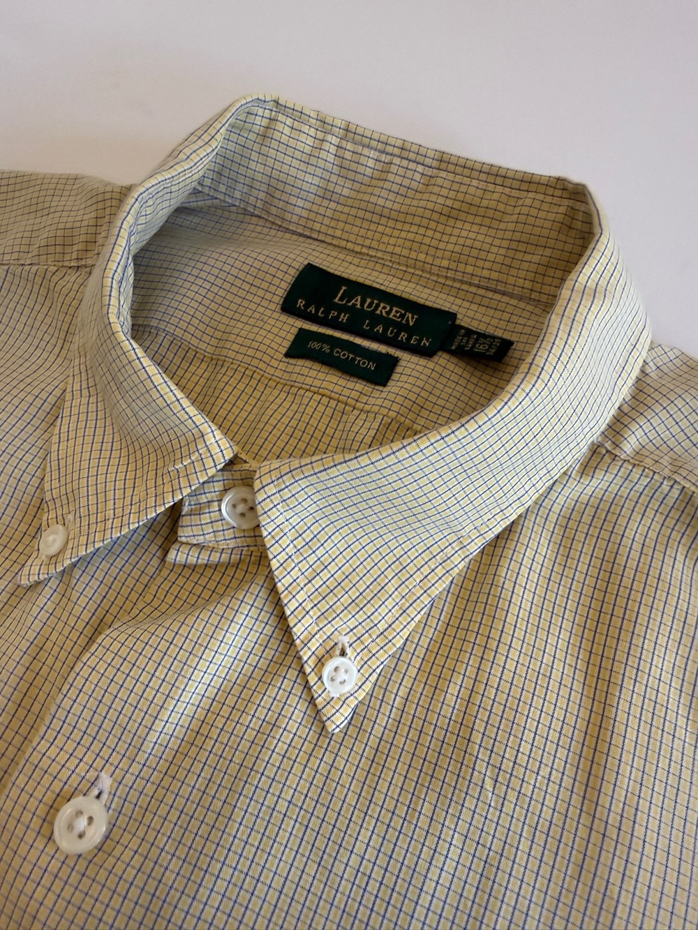 Lauren Ralph Lauren Men’s Button-Down Shirt – 16½ 34/35 – 100% Cotton